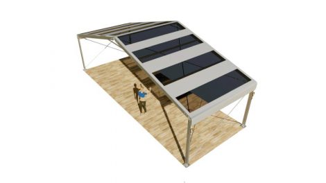 semi-transparentny dach PCV